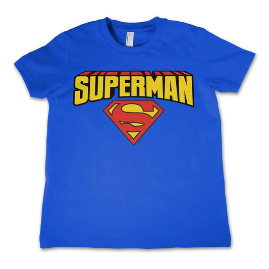 Superman Blockletter Logo Børne T-Shirt