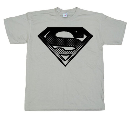 Superman-Halbton-Schild-T-Shirt