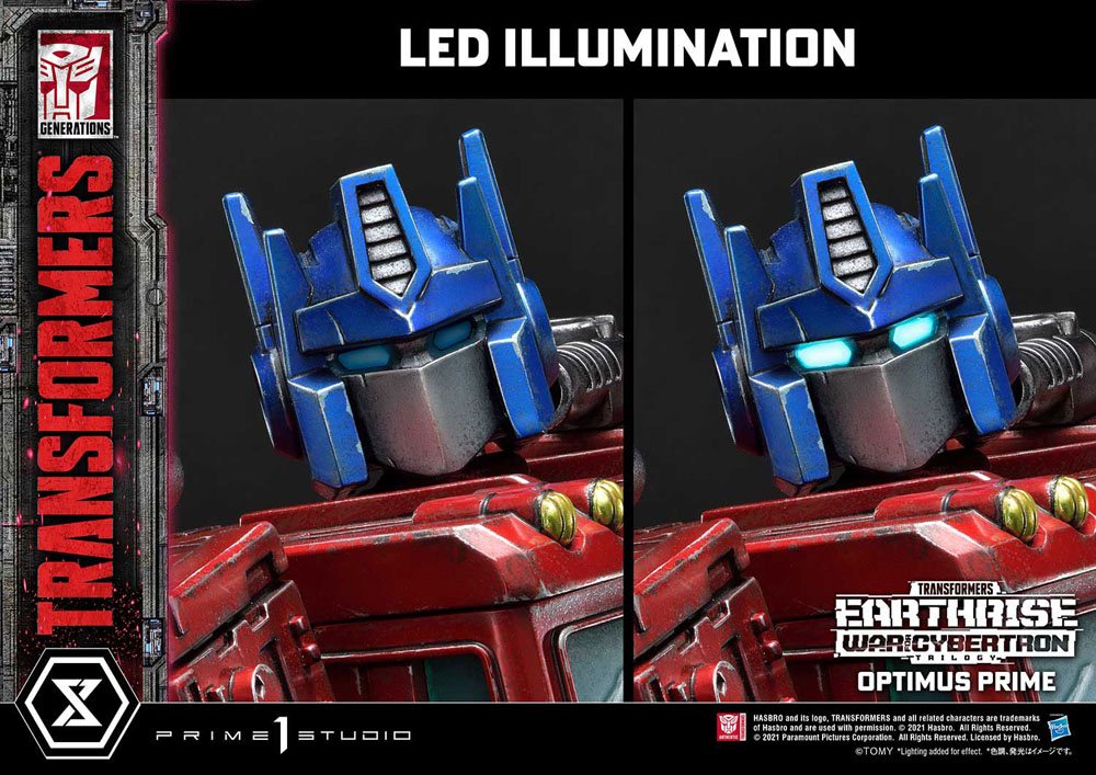 Transformers: War for Cybertron Trilogy Statue Optimus Prime 89 cm to ansigter det ene med lys i øjnene