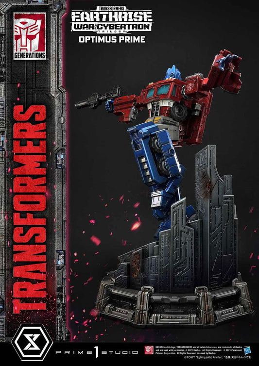 Transformers: War for Cybertron Trilogy Statue Optimus Prime 89 cmi fuld størrelse set forfra