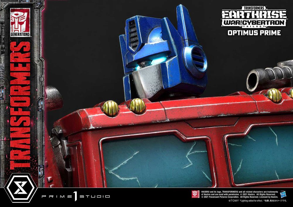 Transformers: War for Cybertron Trilogy Statue Optimus Prime 89 cm helt tæt på Prime ansigt