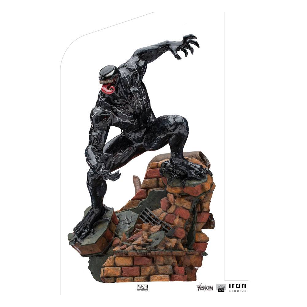 Venom: Let There Be Carnage BDS Art Scale Statue 1/10 Venom 30 cm med hvid baggrund fuld figur