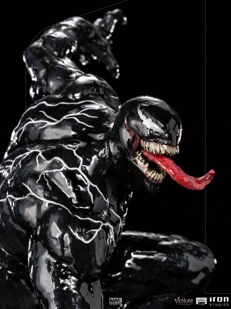 Venom: Let There Be Carnage BDS Art Scale Statue 1/10 Venom 30 cm hoved helt tæt på og med sort baggrund