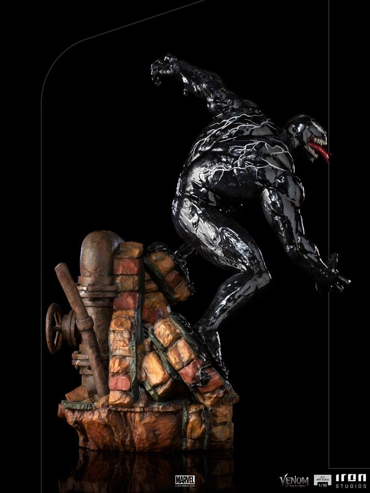 Venom: Let There Be Carnage BDS Art Scale Statue 1/10 Venom 30 cm set fra højre og med sort baggrund