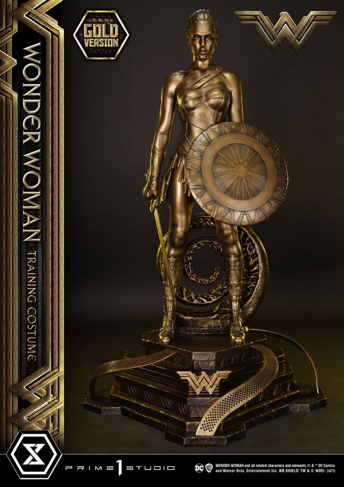 Wonder Woman Statue Wonder Woman Trainingskostüm Gold Version 80 cm Letzte Chance
