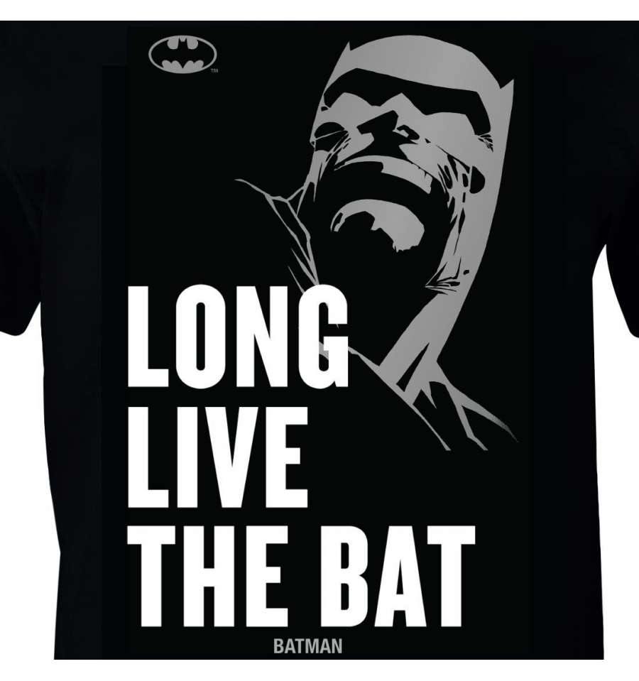 BATMAN DC COMICS T-SHIRT LONG LIVE THE BAT Closeup design - SuperMerch.dk