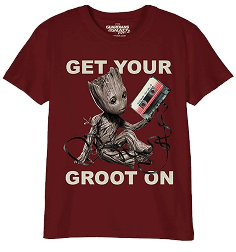 GUARDIANS OF THE GALAXY MARVEL T-SHIRT GROOT ON - SuperMerch.dk