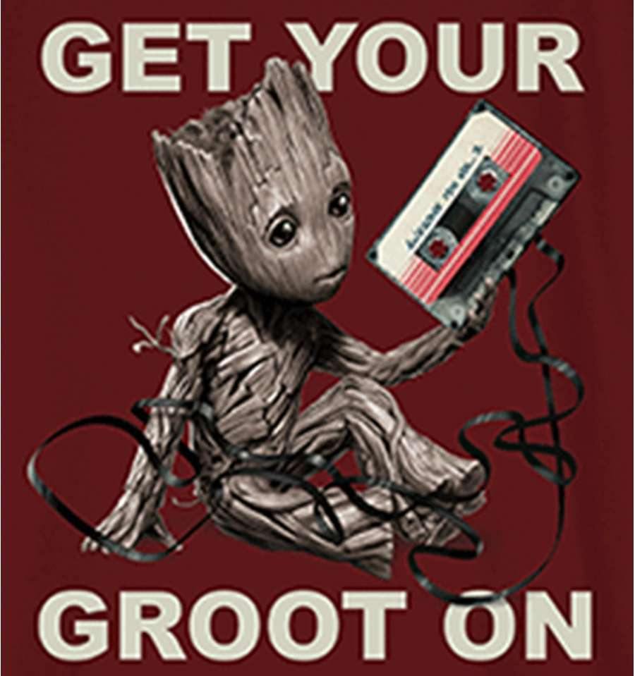 GUARDIANS OF THE GALAXY MARVEL T-SHIRT GROOT ON - SuperMerch.dk