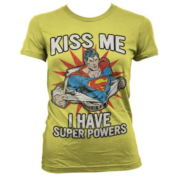 KISS ME - I HAVE SUPER POWERS KVINDE T-SHIRT - SuperMerch.dk