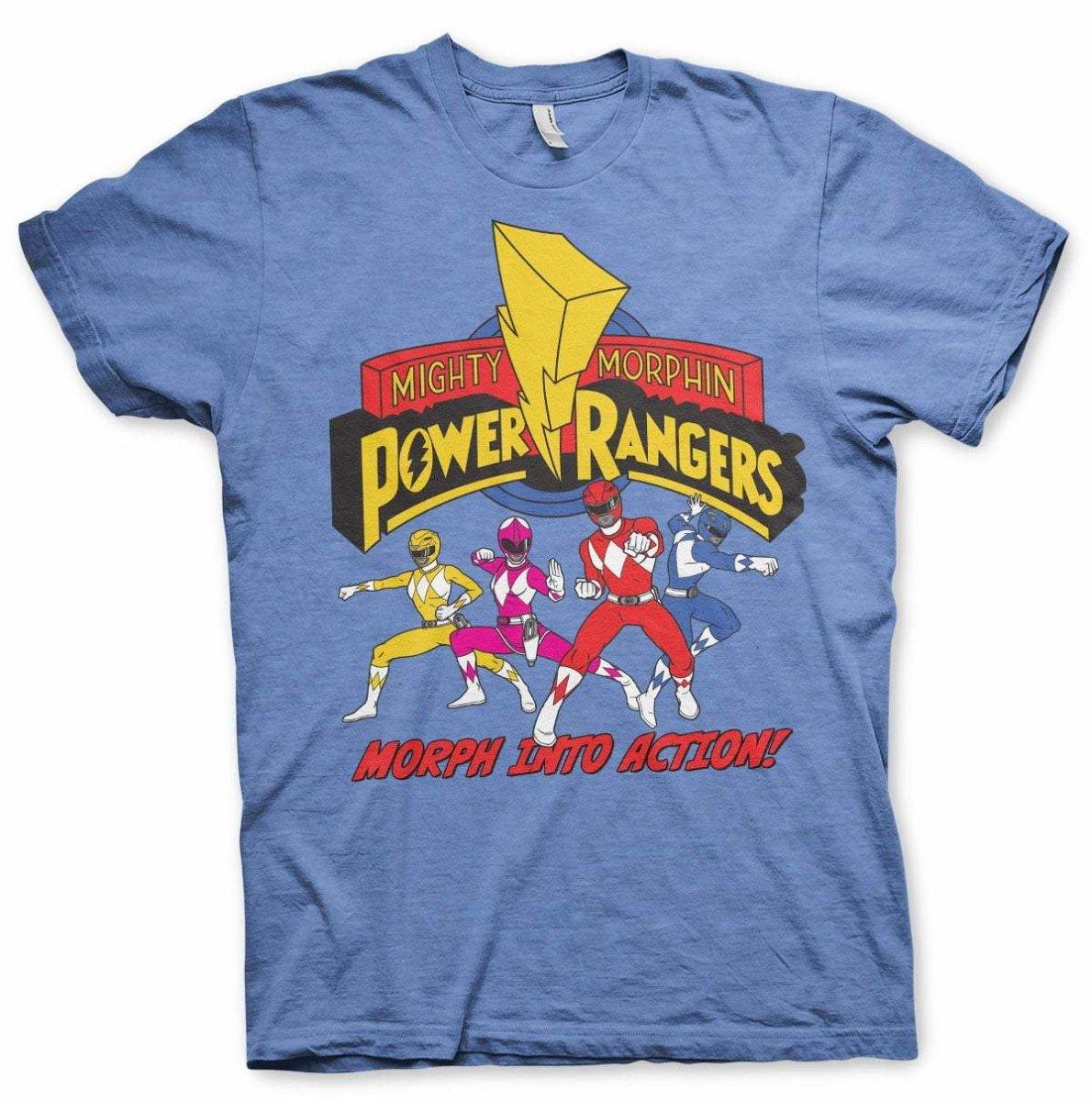 Power Rangers Morph Into Action T-shirt - SuperMerch.dk