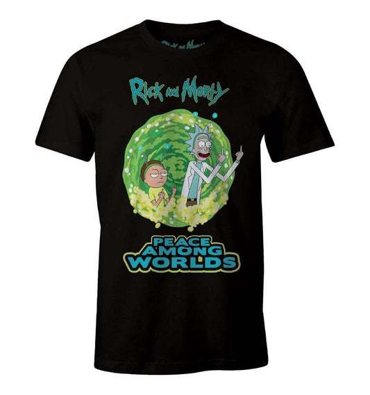 RICK AND MORTY T-SHIRT - PEACE AMONG WORLDS - SuperMerch.dk