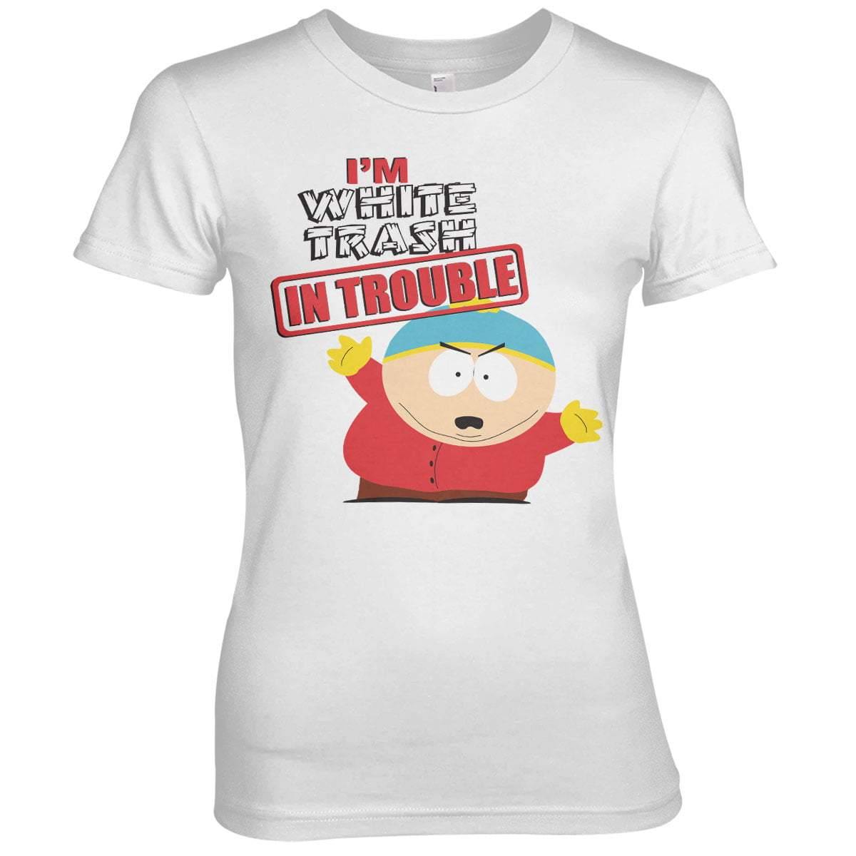 South Park I´m White Trash In Trouble Girly Tee - SuperMerch.dk